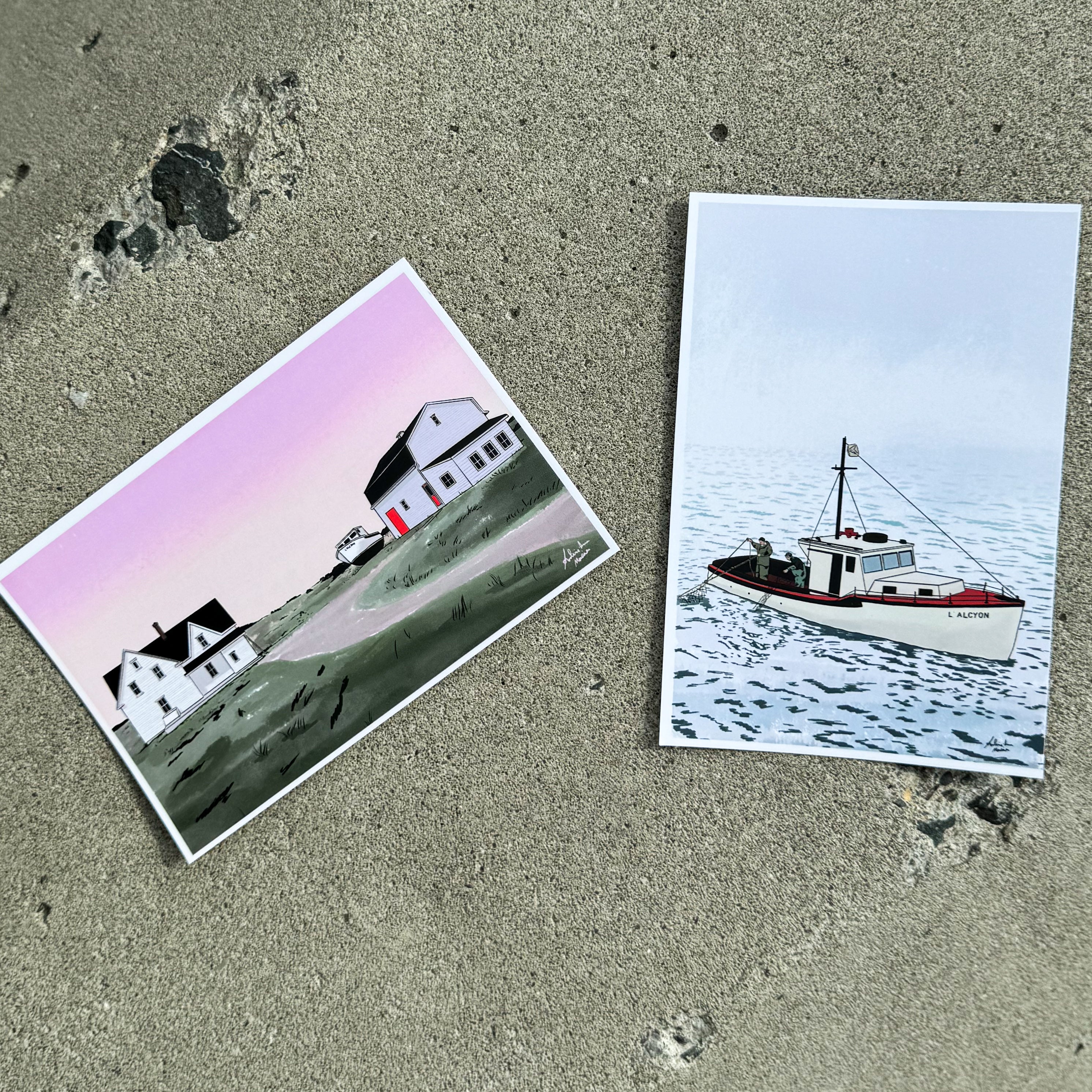 Cartes postales Alcyon - Illustrations par Andrée-Anne Mercier