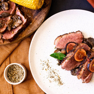 Duck Breast with Mushroom and Fig Sauce