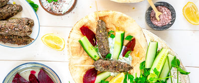 Lamb Kofta Skewers with Fresh Herb Yogurt Sauce